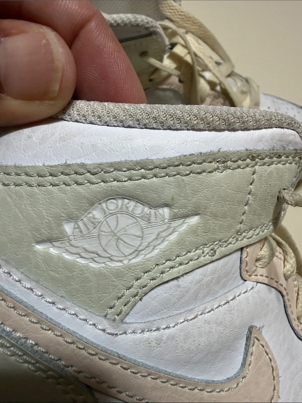 Jordan Kids Mid-Top Sneakers in White and Beige